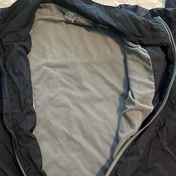 Ping Mens Black Full  Zip Wind Breaker Golf Jacket Size Medium - Picture 9 of 9